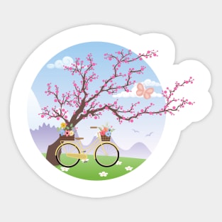 Spring illustration Sticker